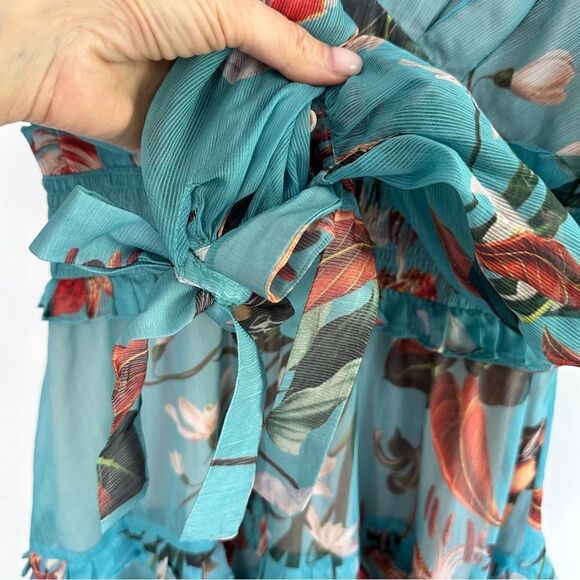 PatBo Carolina Floral Ruffle Mini A-line Dress - Picture 7 of 10